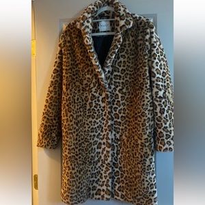 SPARKZ Cheetah Faux Fur Coat